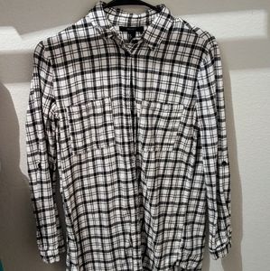 B&W Plaid Buttondown